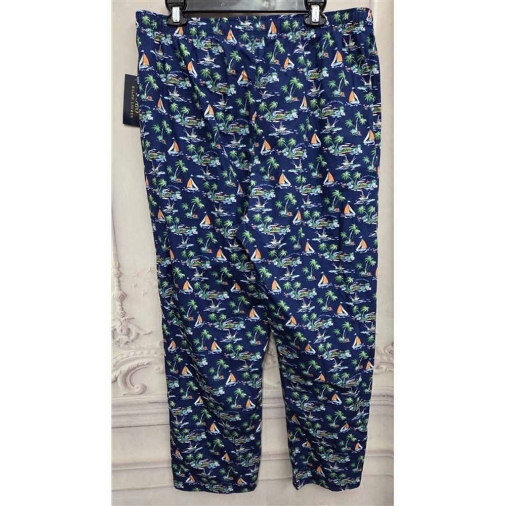 NWT Ralph Lauren XL Classic Woven Sleep Pants Pajama Tropical Island 131140 - Picture 3 of 5